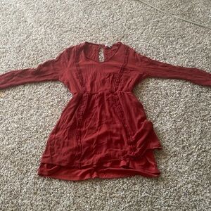 Selling:Dress, Color:fall red, Brand:Charlotte Russe, Size:Large
